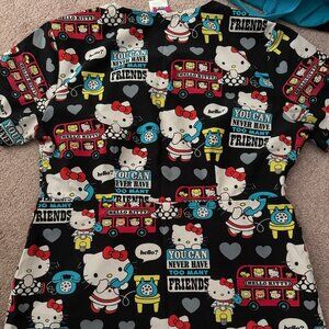 Hello kitty scrub top xs  extra small